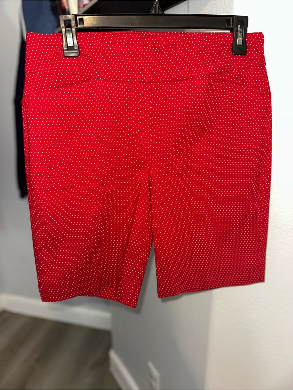 Hilary Radley Red Polka Dot Bermuda Shorts